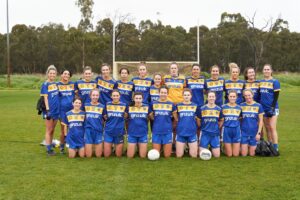 The St Kevin's team who defeated Sinn Féin in the women's senior football final.